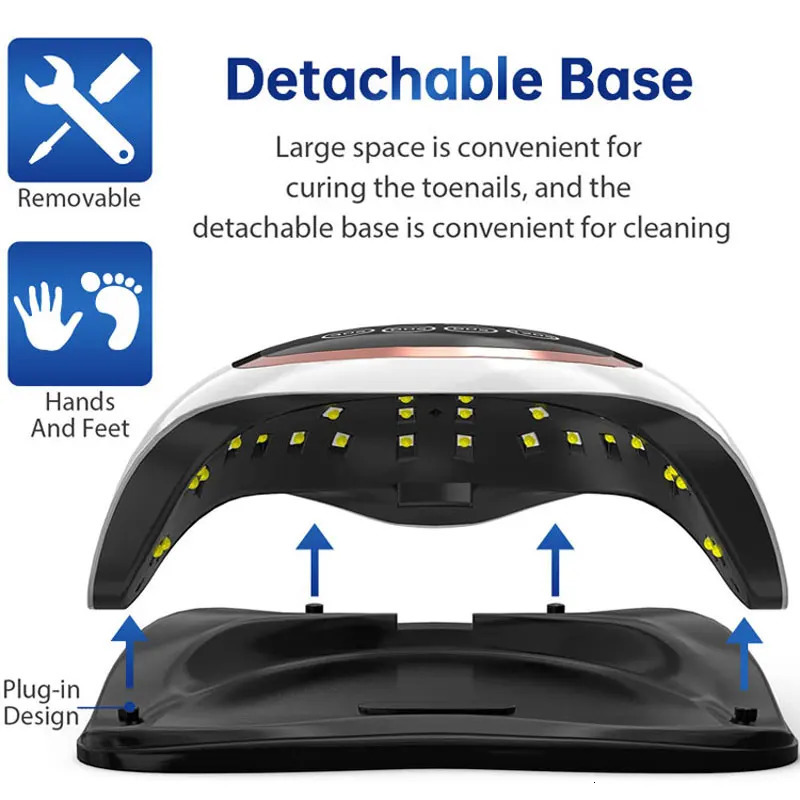 168W 42LEDs Nail Drying Lamp For Manicure Professional Led UV Drying Lamp With Auto Sensor Smart Nail Salon Equipment Tools 241104