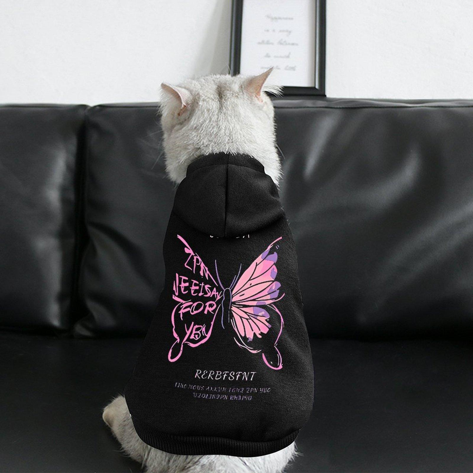 Stylist Cat and Dog Sweatshirt Hoodie Outdoor Dog's Hooded Sweatshirt Asian Size Terylene health cloth Cool Design Wear