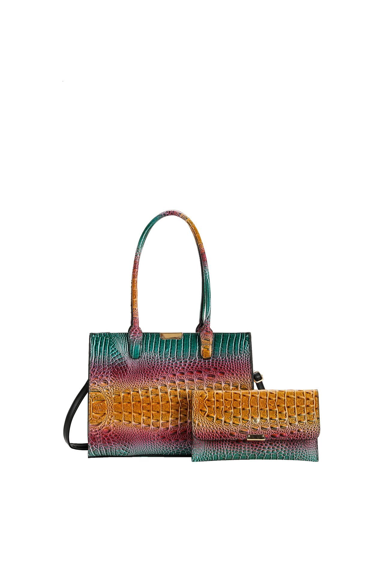 New handheld armpit crossbody bag with designer Brahman Crocodile pattern, fashionable bag