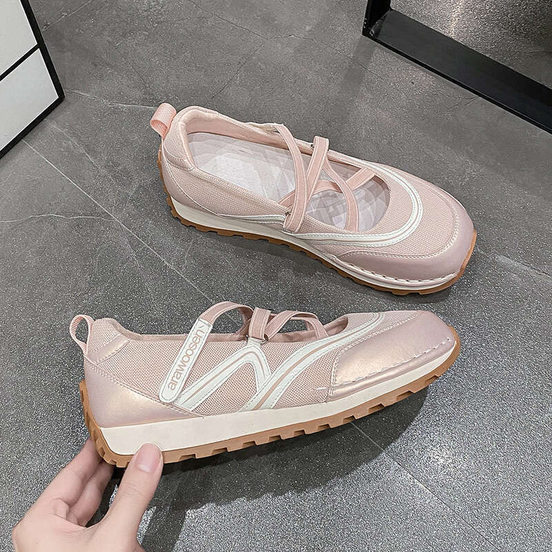 Women Mesh Flats Shoes Mary Jane Sport Ballet Dance Sandals Casual 2024 Trend New Brand Dress Shallow Running Cozy atos Mujer