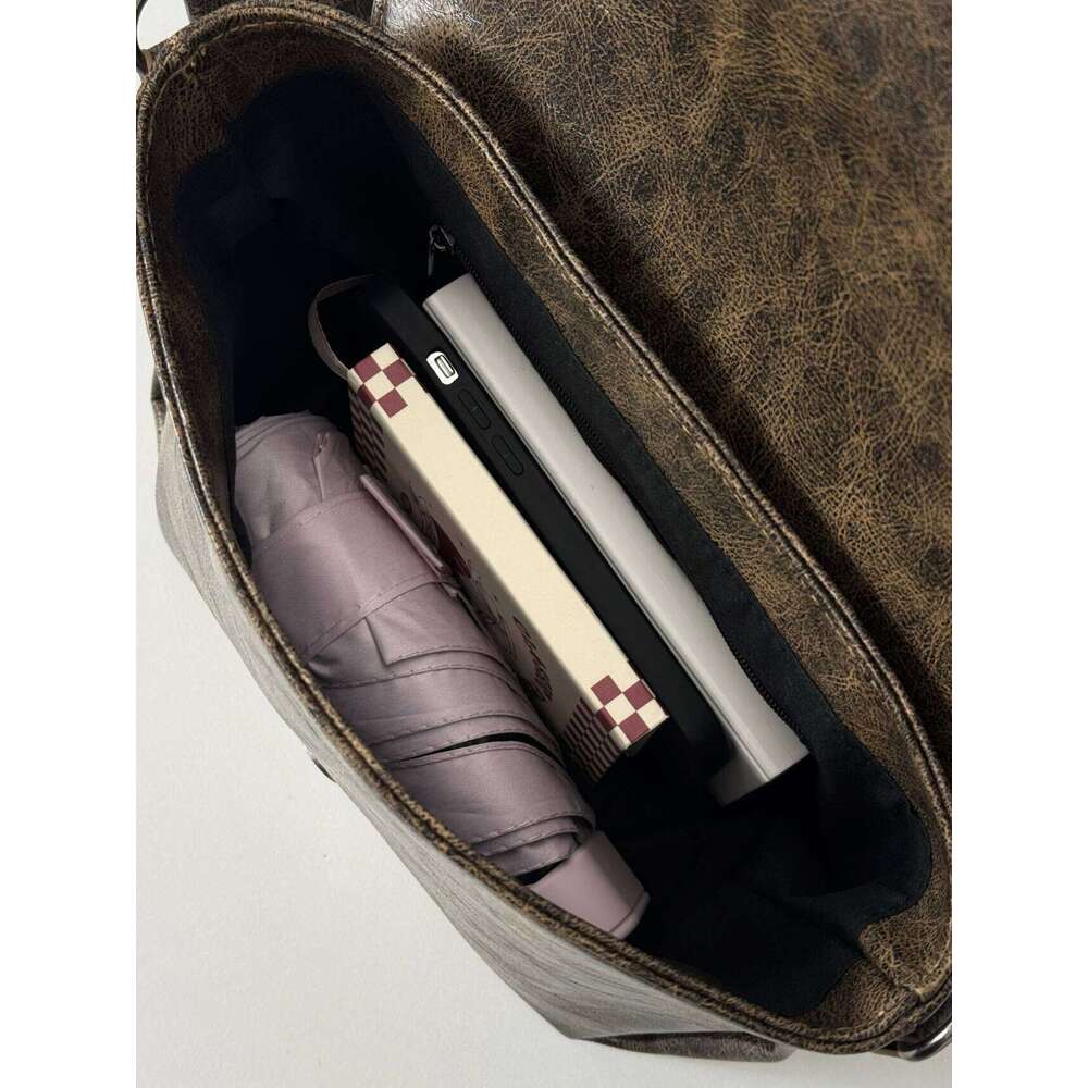 Designer Bag JIAERDI Vintage Brown Underarm Bag Women New Retro Handle Crocodile Pattern Casual Y2k Handbag Ladies Harajuku Solid Bolsa 2024 handbag