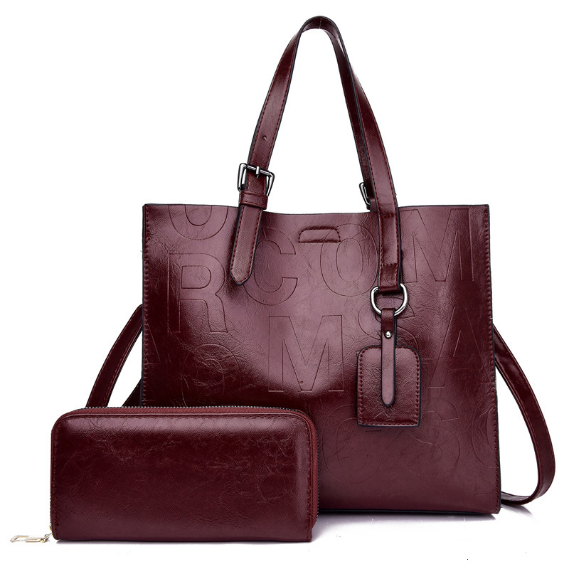 New designer women's new texture one handed cross shoulder nitrile mother bag set