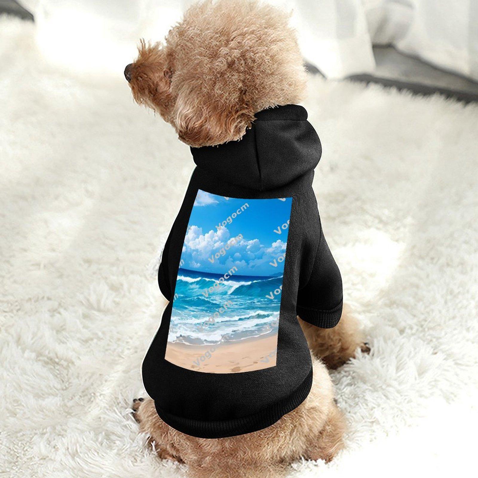 DIY Customized Dog Hooded Sweatshirt Comfortable Hoodie Athletics Dog Hoodie Customized Large Size Printing Micro Elastic Fabrics Cool Design Pet Clot