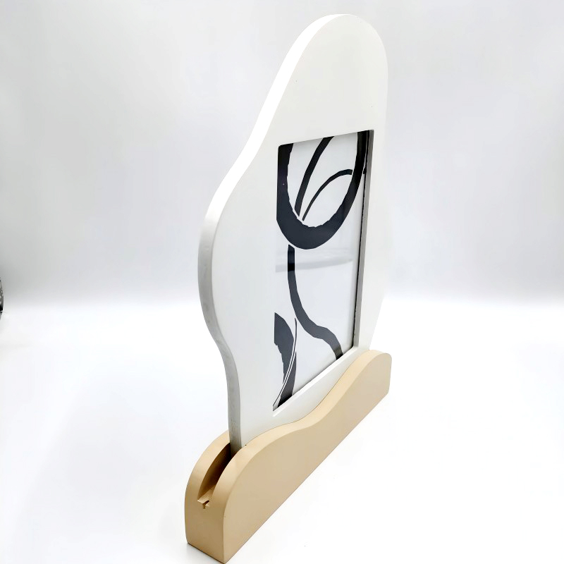 Sleek Metal-Frame Desktop Photo Holder - Multiple Colors Available