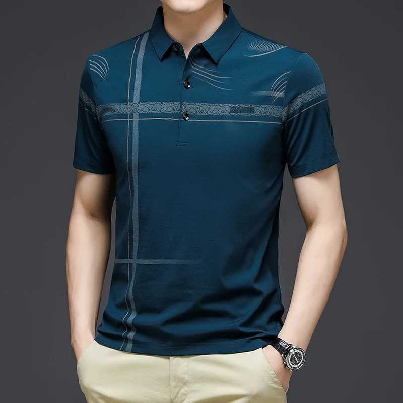 Mens casual and fashionable shirt breathable and comfortable embroidered top W241104