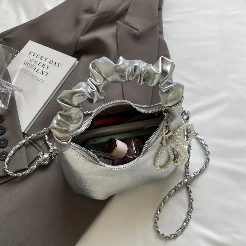 PU Leather Red Shoulder Bag for Womens Fashion Korean Sweet Cross Body Bag High Quality Casual Underwear Bag Handbag 241105