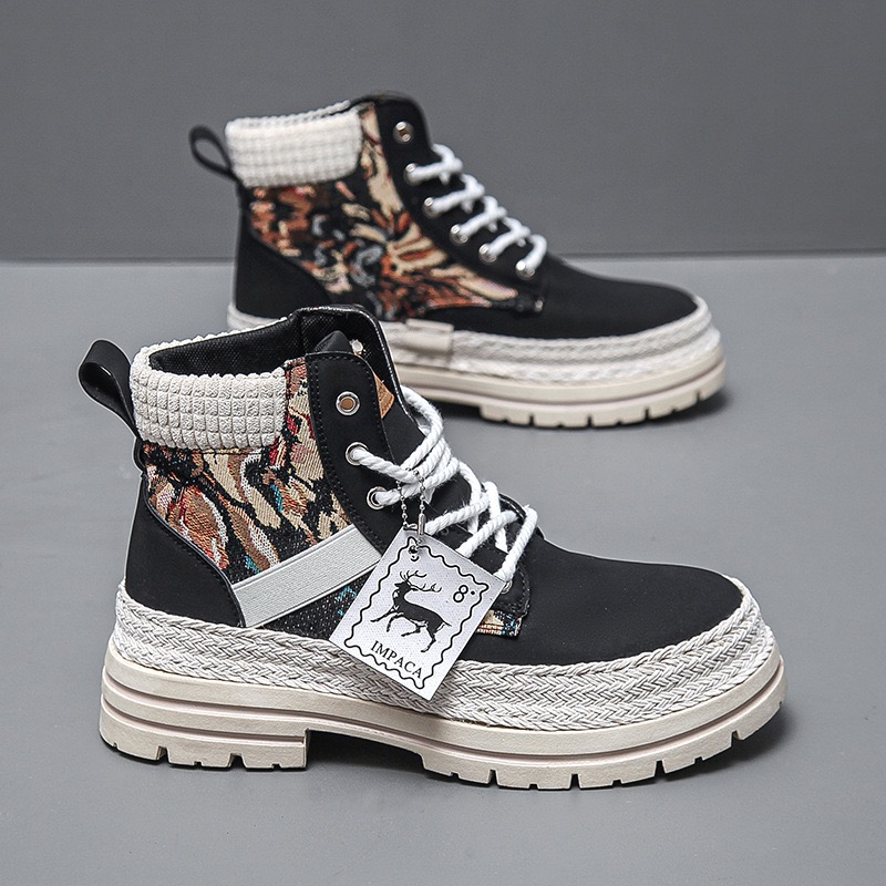 Men's Retro Hiking Boots hot - New Waterproof Leather High Top Sneakers for Outdoor Casual Wear