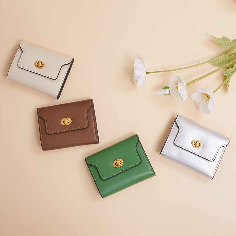 Bag Designer Solid Short Small Card Holder Girl's Women's Coin Wallet