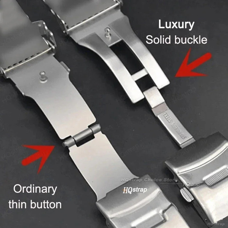 Full Solid Stainless Steel Strap 18mm 20mm 22mm 24mm 26 High Quality Watch Band Flat Interface Wristband with Tool Accessories 241105