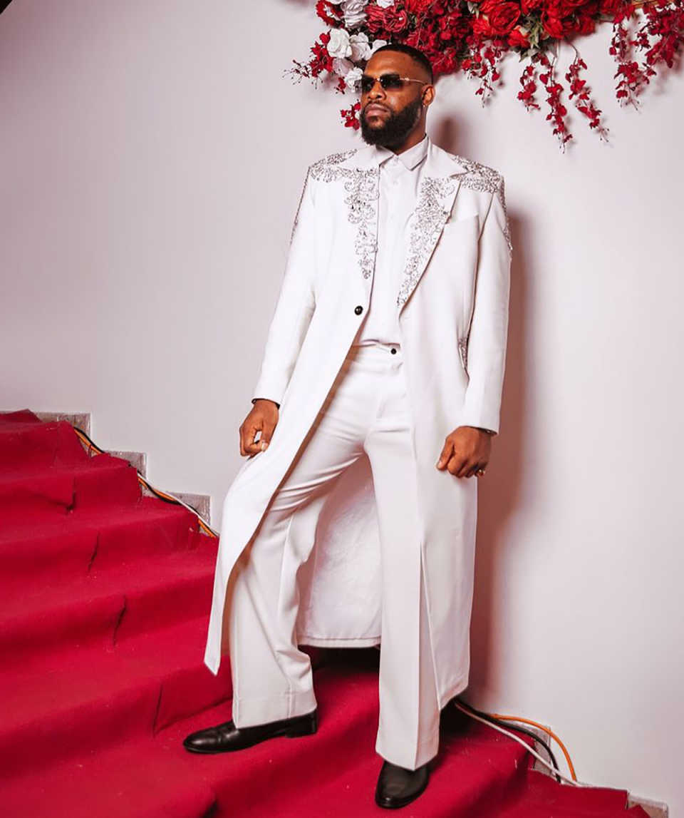 Unique Men's Suits Notched Lapel Long Jacket Crystal Rhinestone 2 Pieces Set Men's Tuxedo One Button Tailored Dinner Prom Groom Blazer Custo