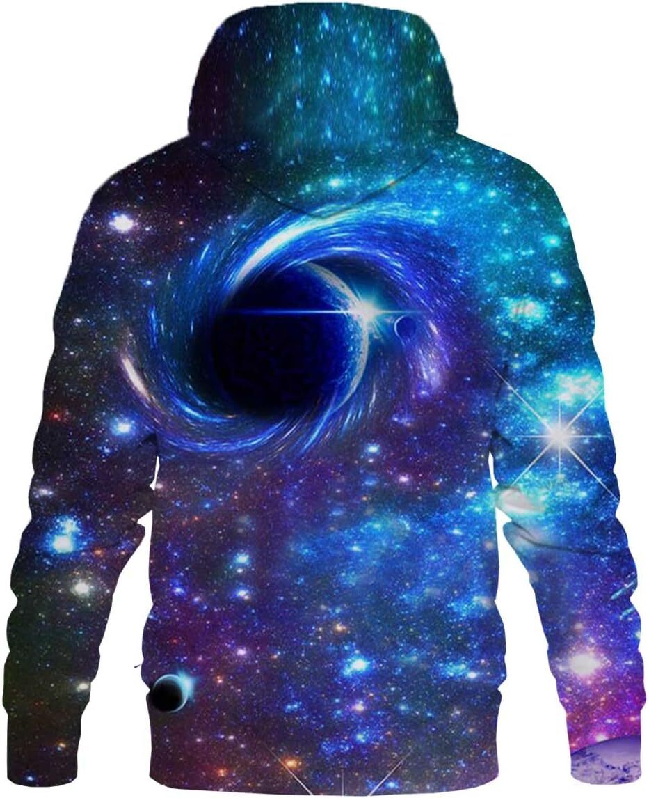 Hoodie for Mens Womens starlit sky Unisex 3D Novelty Cool Graphic Pullover Sweatshirts with Pockets Graphic Hoodies sweatshirt Pullover Long Sleeve