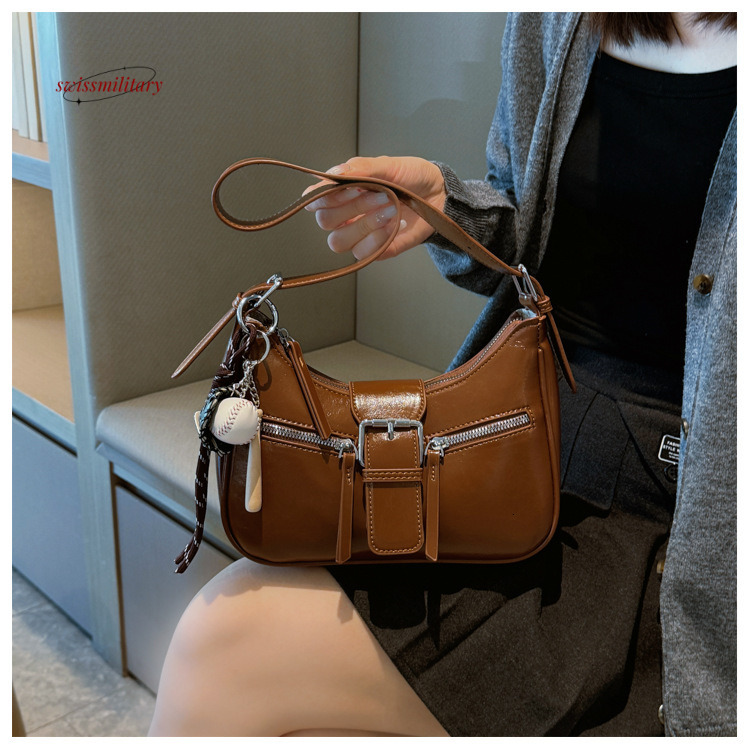 Motorcycle women's minimalist casual business trend, underarm bag, fashionable high-end texture, shoulder bag #38 swissmilitary