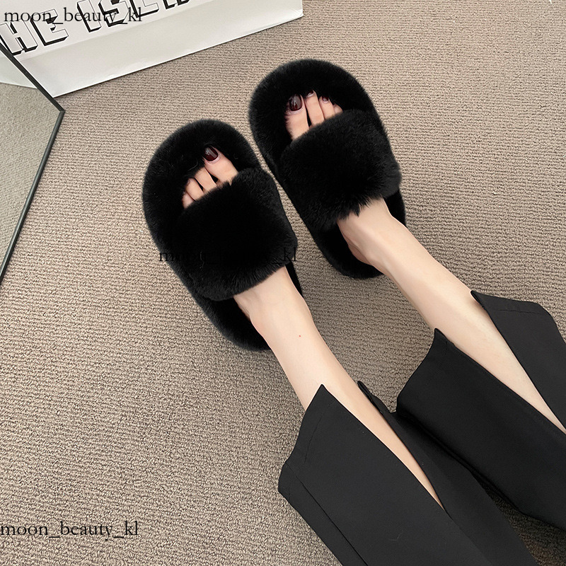 Hairy Slippers For Women In The Autumn And Winter 2024 Popular New Style With Thick Velvet Sole Fashionable And Versatile For Outdoor Wear And Home Co