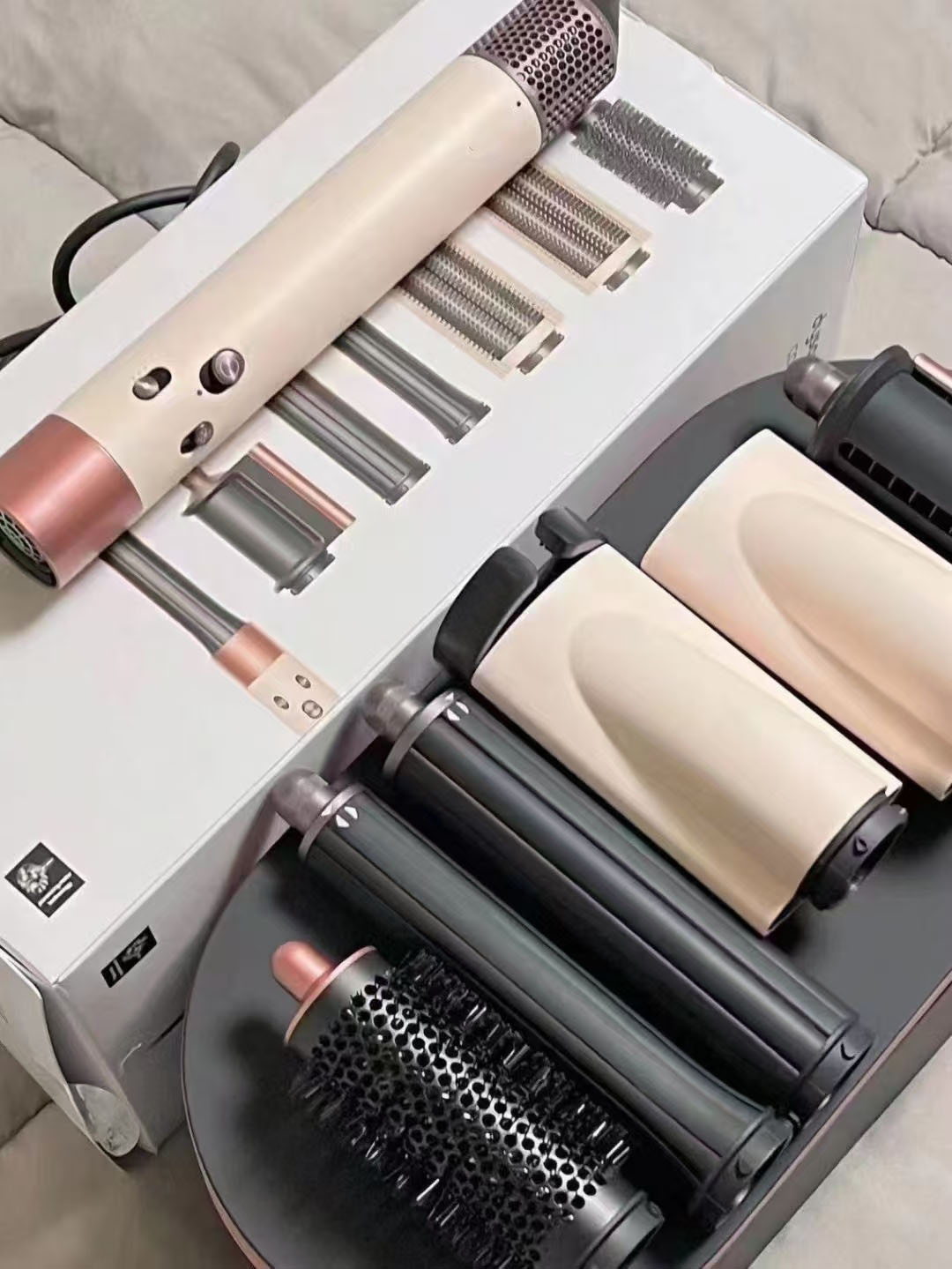 Multifunctional Curler Negative ion Hairdryer Professional Adjustable Temperature Tool Unisex Hair Curlers 7-in-1 with box