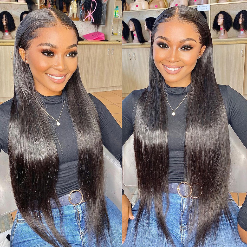 Bone Straight Bundles Long 30Inch Black Women Brazilian Remy Extensions Natural Color Human Wefts Hair Products