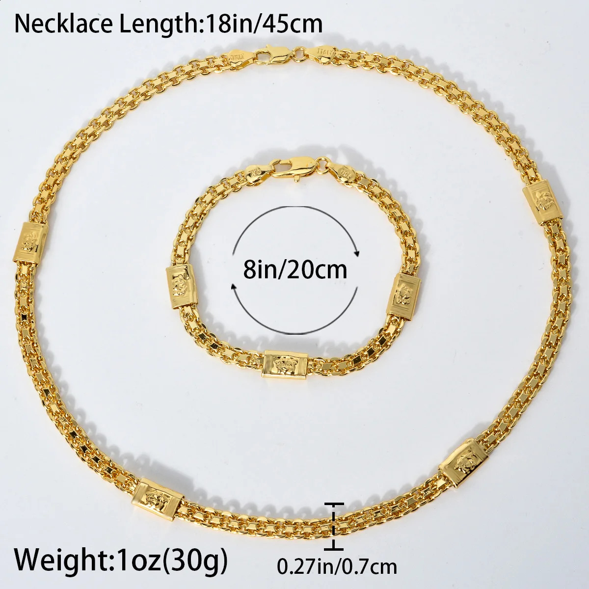 ZEADear Jewelry Sets Dubai 18K Gold Plated Link Chain Hip Hop Style Men Choker Necklace And Bracelets Trendy Party Gift 241105