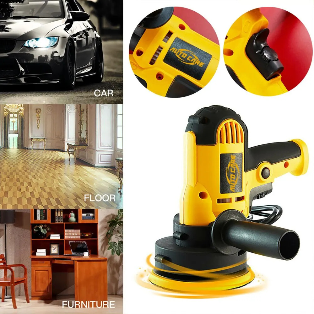 220V Electric Car Polisher Machine 600W 3500rpm Auto Polishing Machine Sander Small Portable Polish Waxing Tools 240321