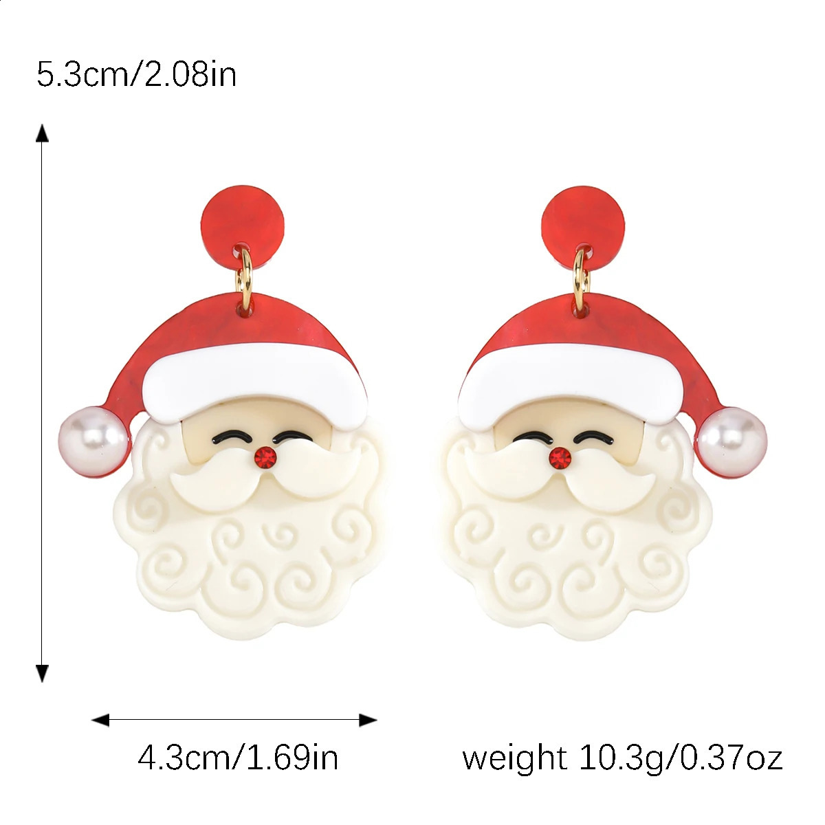 Pink Christmas Earrings Winter Holiday Santa Snowman Tree Shapes Dangle Celebration Accessories Gifts 241105
