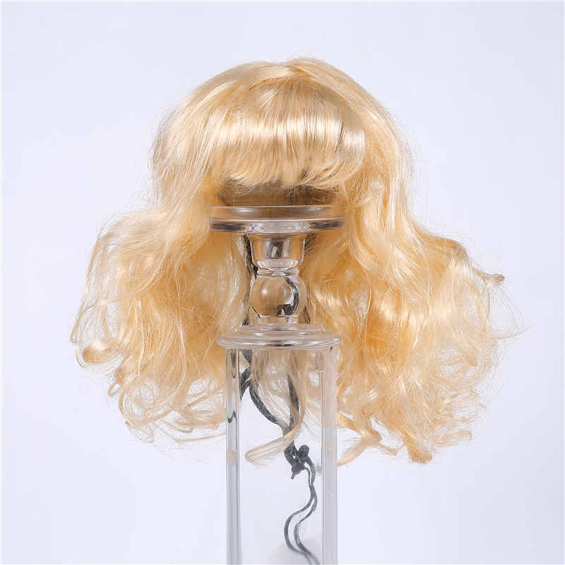 Funny pet wig headwear cross dressing dog curly hair cospla props supplies christmas orange gold head accessories Festival dress up cute 11 4lt