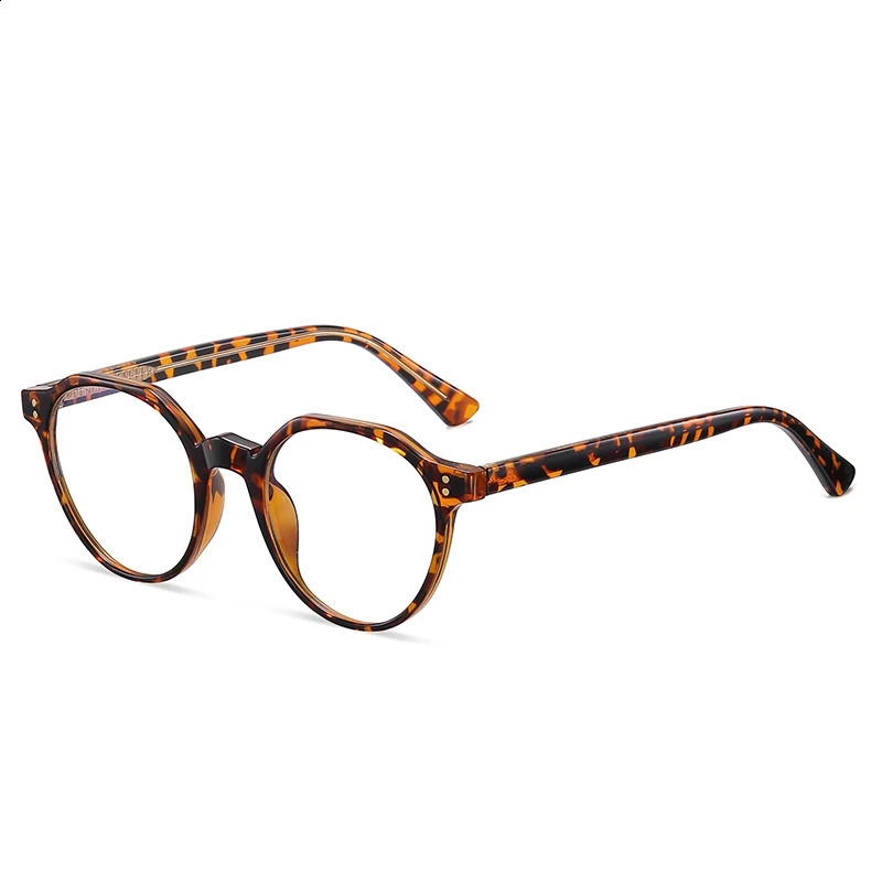 Trending Blue Light Blocking Mens Retro Glasses TR90 Anti Radiation Eyeglasses Women Round Transparent Fashion Eyewear 241105