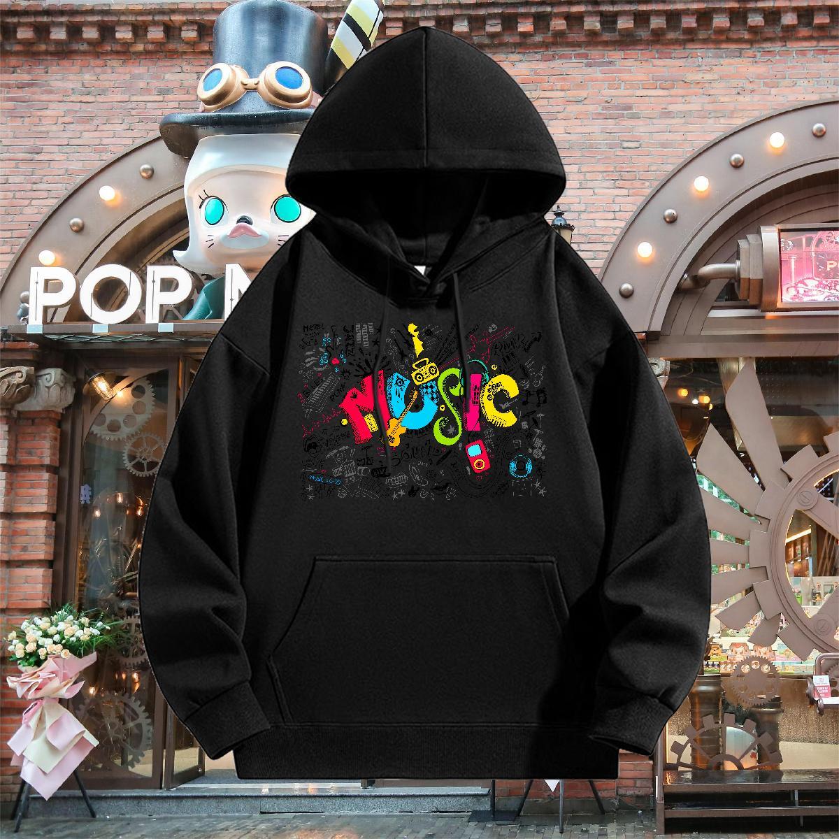 2024 Hoodie Breathable Hooded Collar Cool Design Men Clothes Hoodie Custom Big Size Tops Hoodie Autumn Winter Casual Thick Plush