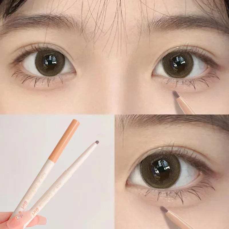 Liquid Eyeliner Lying Silkworm Pen Matte Shadow Crease Brightening Quick-dry Tea Brown Pen Glitter Cute Eye Bags Aegyo-sal 241104