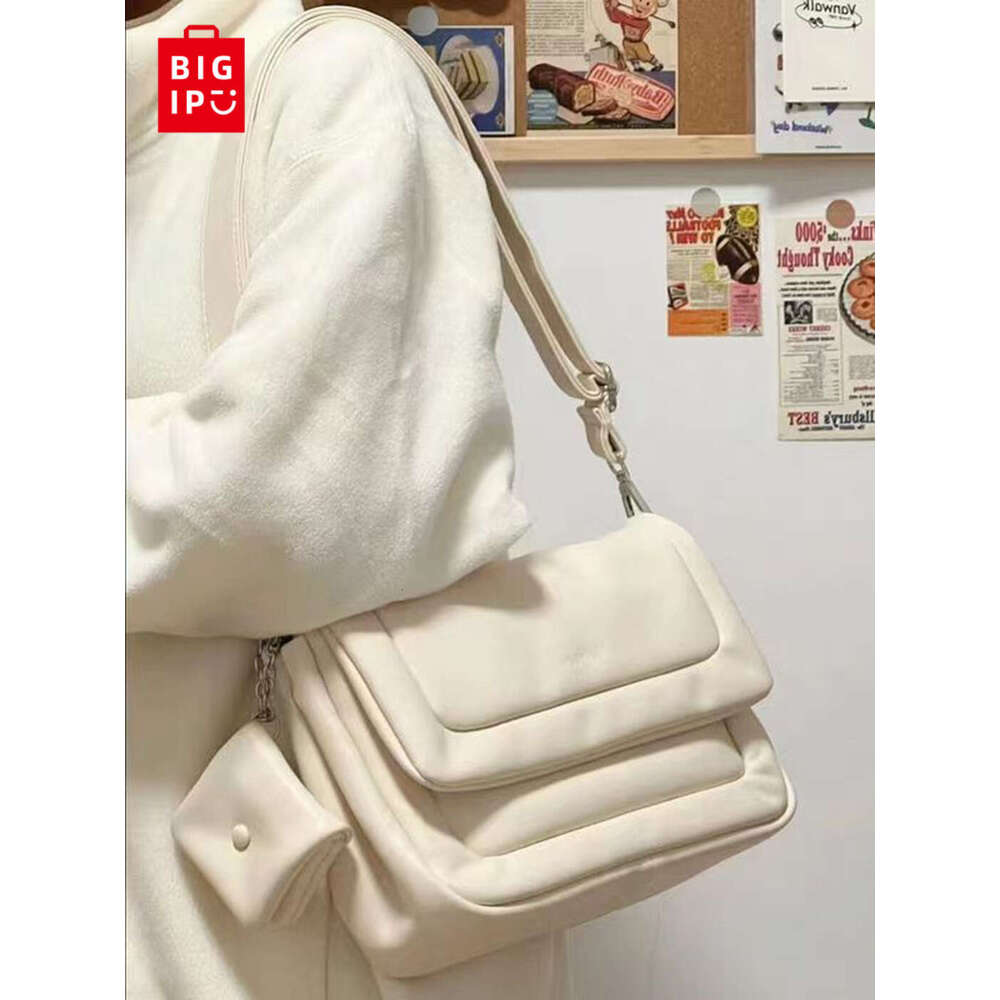 Designer Bag JIAERDI Harajuku Soft Messenger Bag Women Leather Large Capacity Casual Cloud Crossbody Bags Ladies Vintage White Handbag 2024 handbag