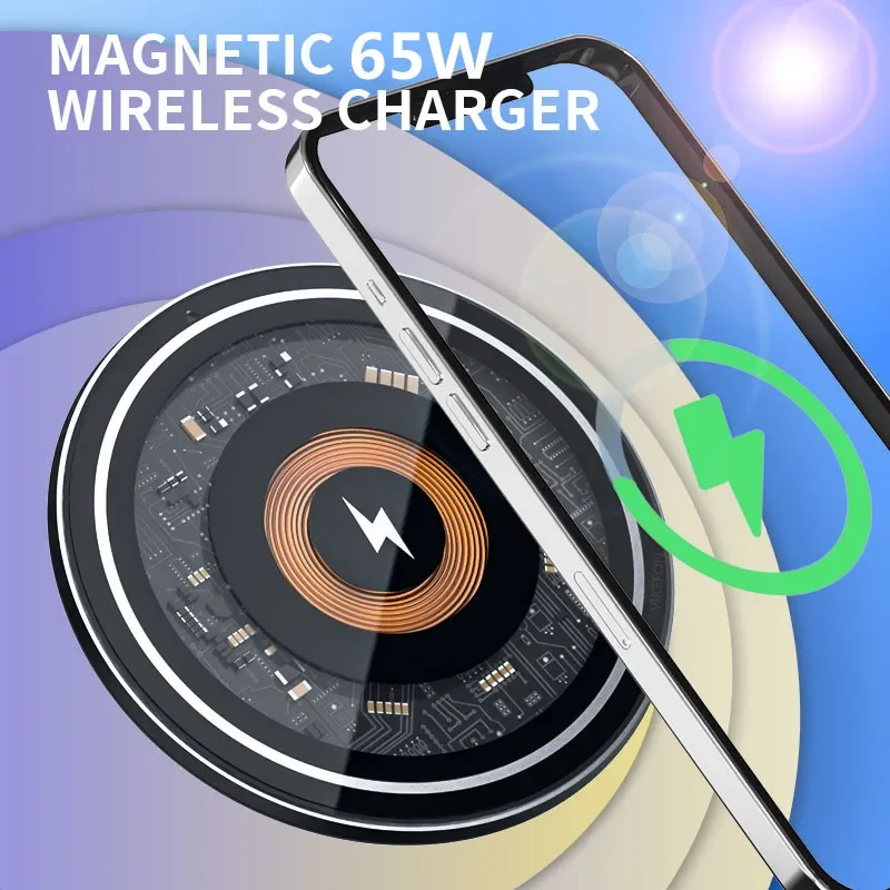 30W Wireless Charger Pad Stand for iPhone 14 13 12 11 Pro Max X Samsung Xiaomi Chargers Induction Fast Charging Dock Station