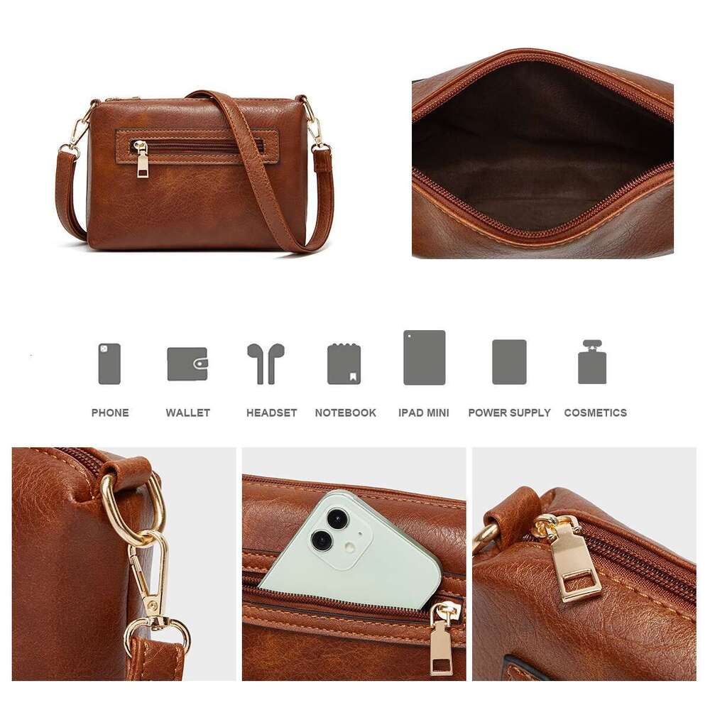 OLOEY Women's Black Tote New Simple Large Capacity Shoulder Fashion Versatile Casual Hand Messenger Bag