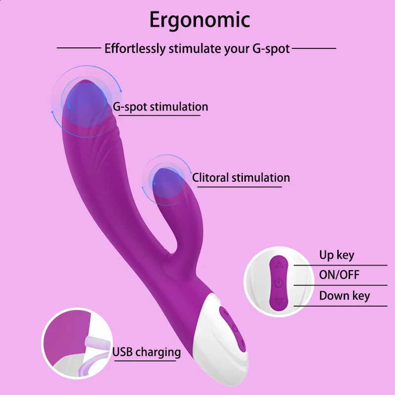 G Spot Powerful Dildo Female Vibrator Dual Vibration Clitoris Stimulation Vagina Massage For Women Masturbators Adult Sex Toys 241105