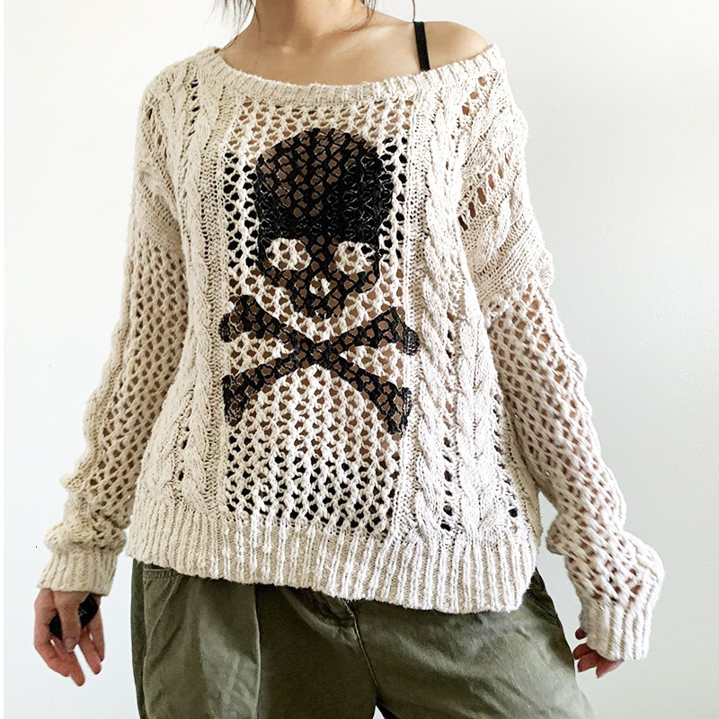 Autumn And Winter New Street Style Knitwear Jacket Hollowed Out Fried Dough Twists Loose Pullover Sweater Women