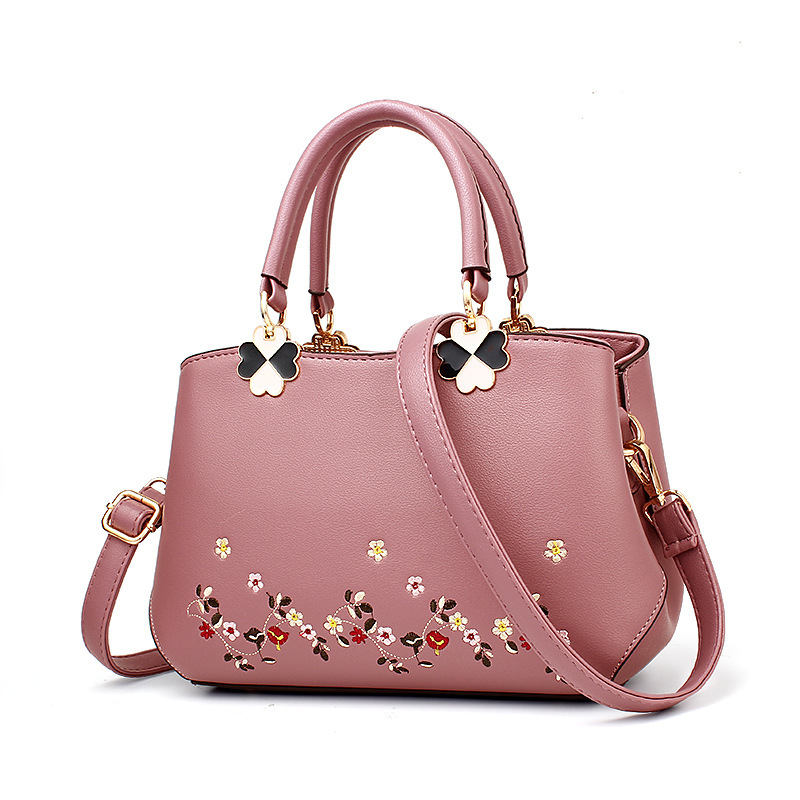 Designer's new fashionable embroidered shoulder bag PU women's bag fashion bag