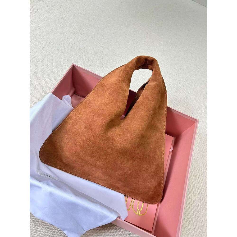 2024 FW Autumn And Winter New Cowhide Mini Extremely Simple Style Women's Handbag Soft Suede Bag