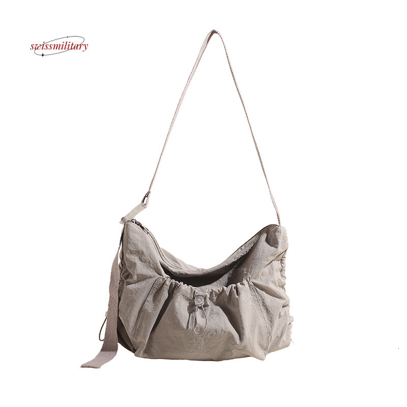 Lazy style female college student women's fashionable pleated cloud bag, casual loose large capacity single shoulder crossbody bag #24 swissmilit