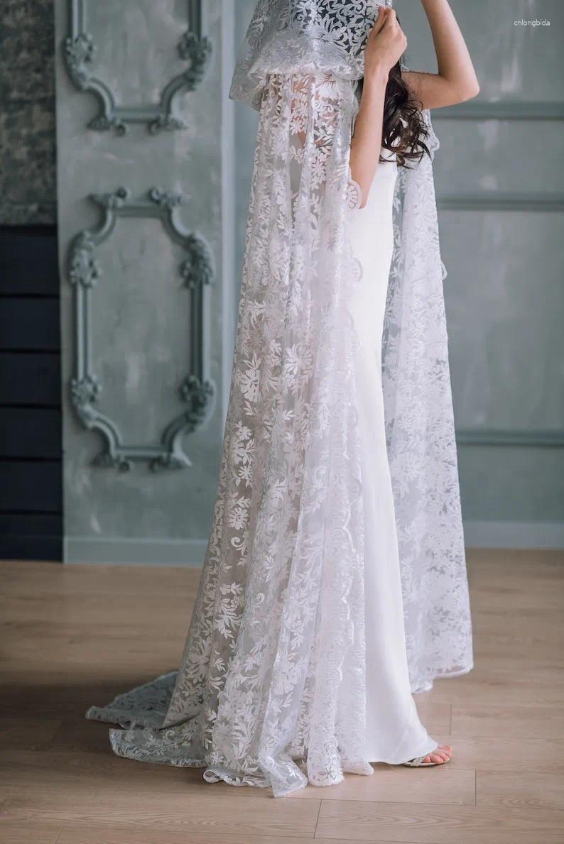 Bridal Veils Ladies' Long Lace Cape Party Hooded White Black Stage Veil