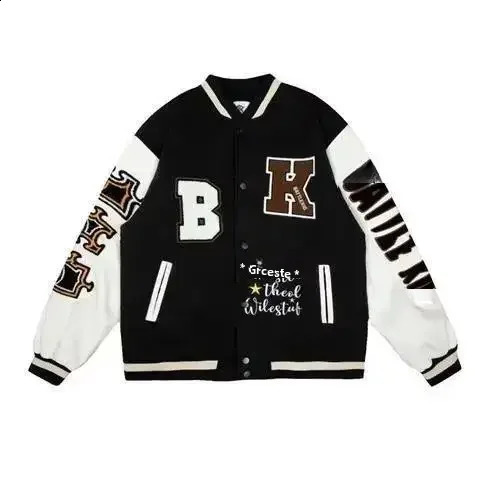 American Style Vintage Letter Embroidery Printed Baseball Cap Cotton Coat Womens Loose Fit Spring Autumn Fashion Jacket 241105