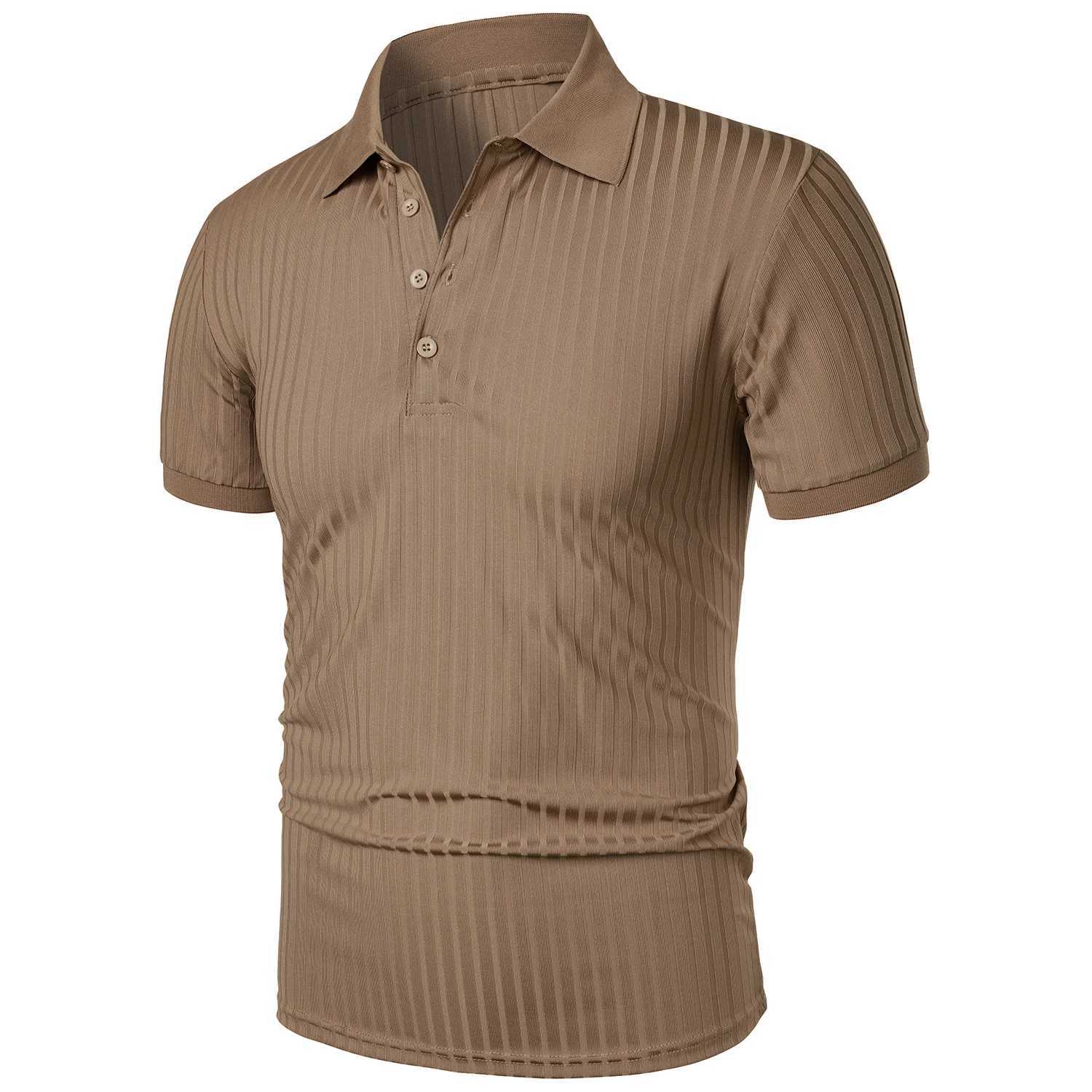 Mens running sportswear summer high stretch vertical short sleeved slim knit bottom shirt W241104