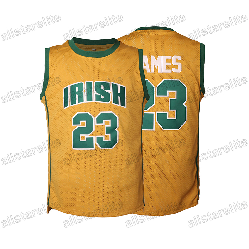 Men's IRISH 23 Embroidered Polyester Sports Basketball Jersey, Crew Neck Loose Fit Basketball Tank Top For Daily And Training Wear