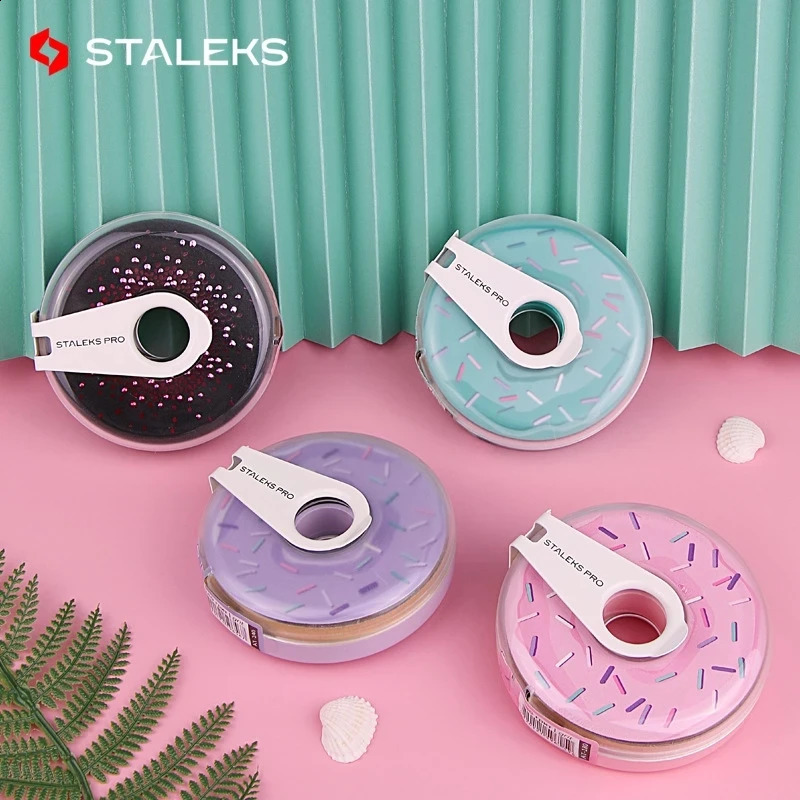 1pc STALEKS Disposable Donuts Frosted Nail Strips Manicure Polishing Strip Nail Art Rubbing Strip Manicure Tool with Saw Cut 241105