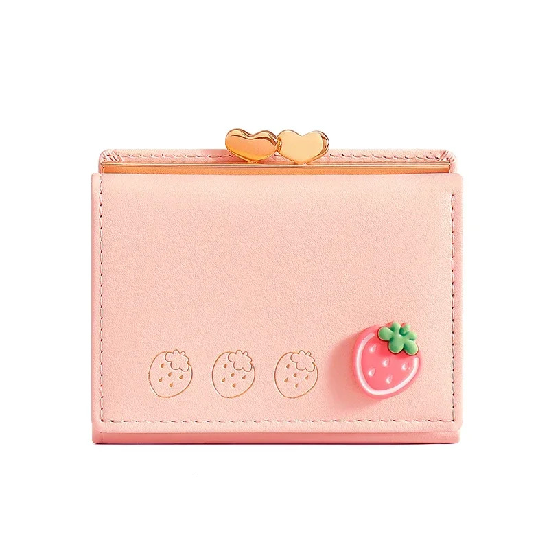 European And American Ins Style Cute Cartoon PU Clip Designer Folding Wallet