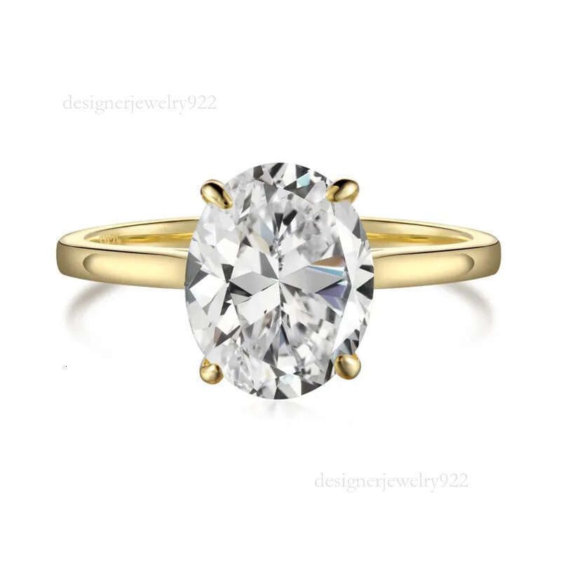 gold designer ring for woman wed dia sterg sier zirconia oval square heart love wedding promise womens engagement rings jewelry size 5-9 gift box