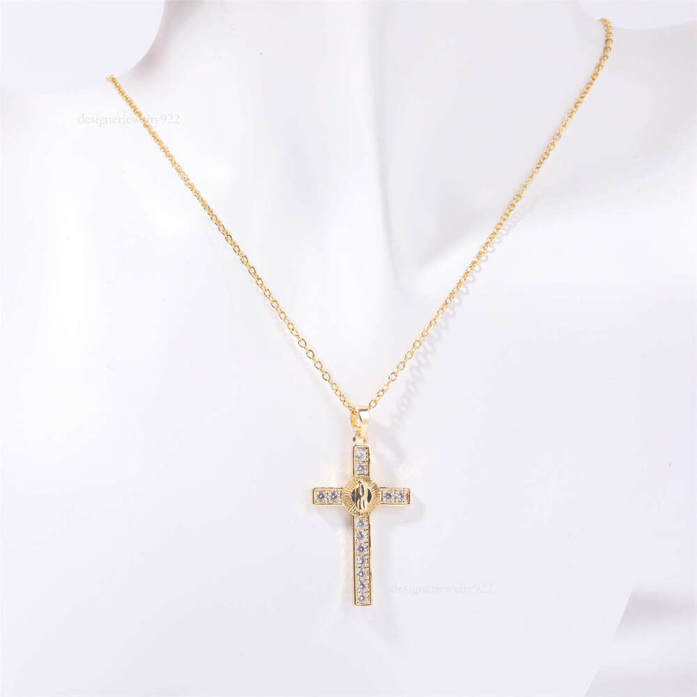 Pendant Chain Jewelry Minimalist Cross Rose Necklace Etsy New Product