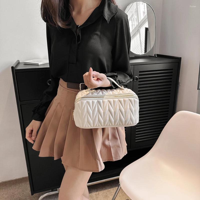 Cosmetic Bags PU Storage Bag Multifunctional Makeup Brush Large Capacity Lightweight With Zipper Portable For Holiday Gifts