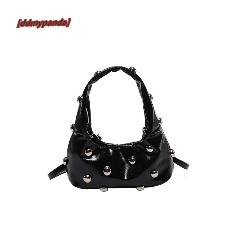 Fashionable and versatile rivet handbag for women 2024 new simple underarm bag, popular single shoulder commuting bag #28 ddmypanda