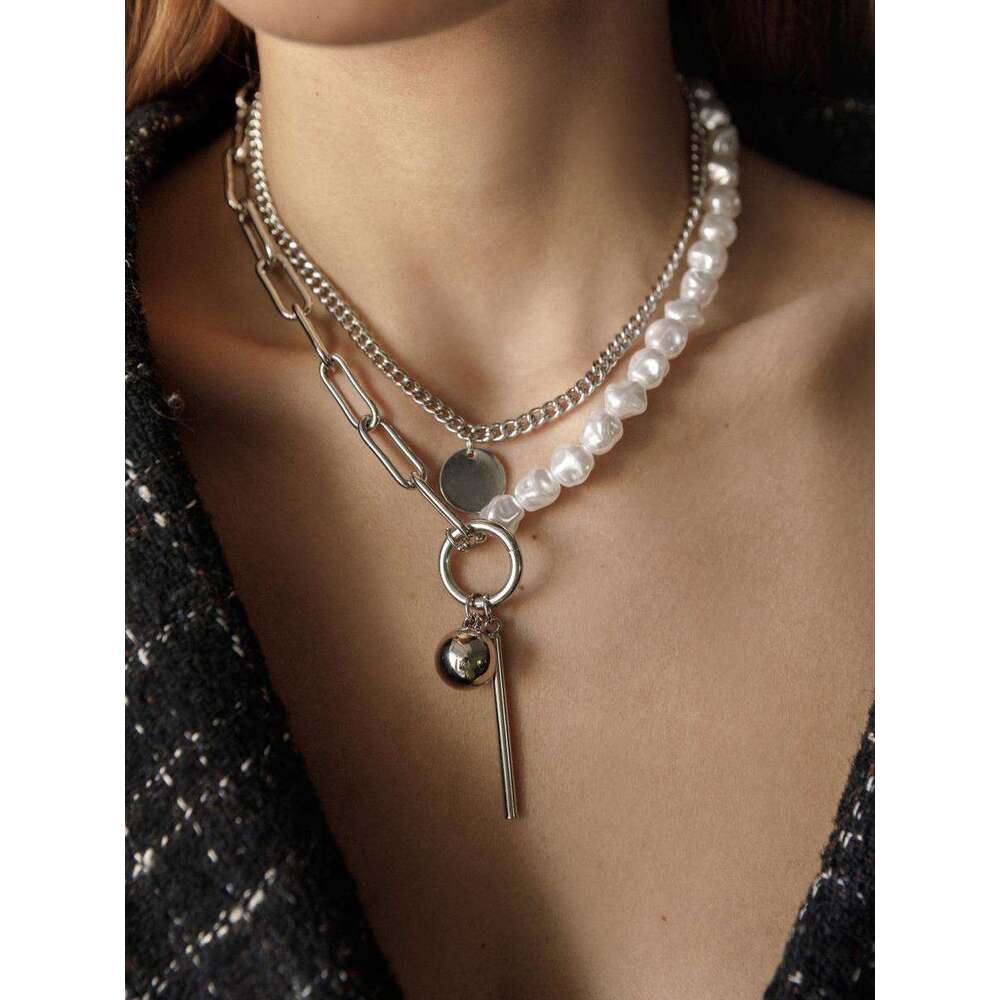 European and American Cross Heart Pendant Necklace for Women Sweater Chain Trendy Jewelry Accessories