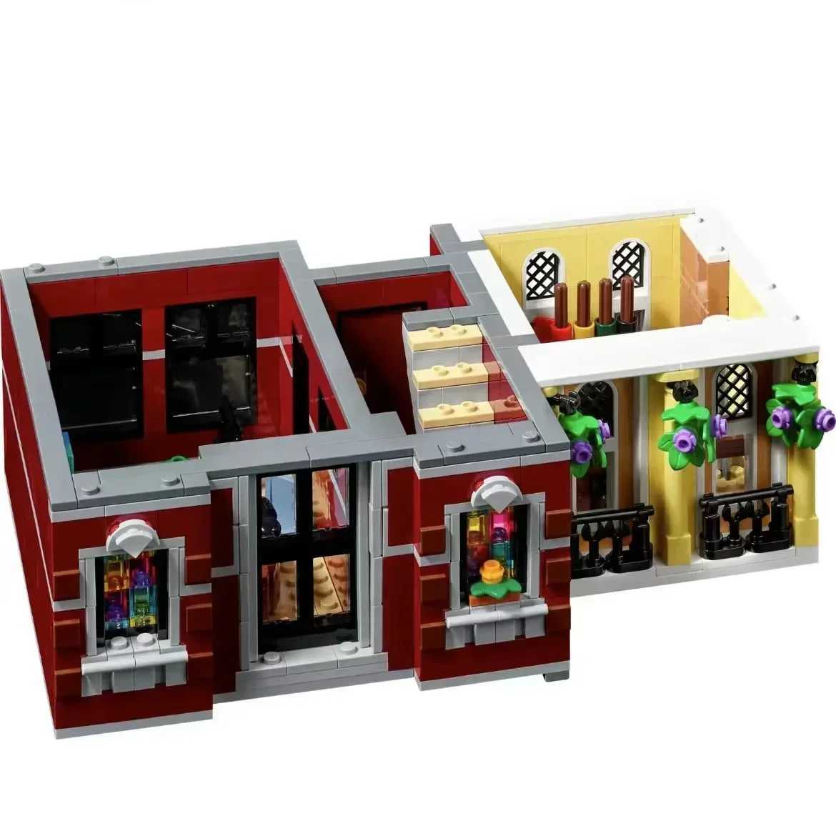 Blocks Newly created Jazz Club professional pizza shop model modular building block compatible with 10312 street view toysY24110541SQ