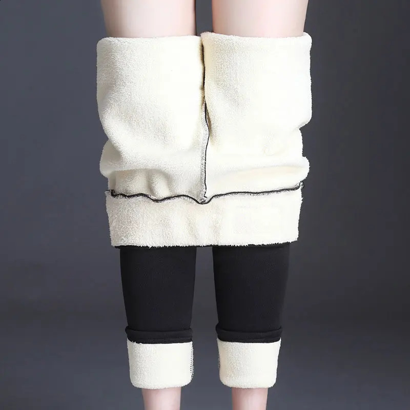 CHRLEISURE Women Winter Warm Thicken Leggings Fleece Pants Female Thermal Leggings Thick Tights Sexy Hight Wasit Stretchy 241105
