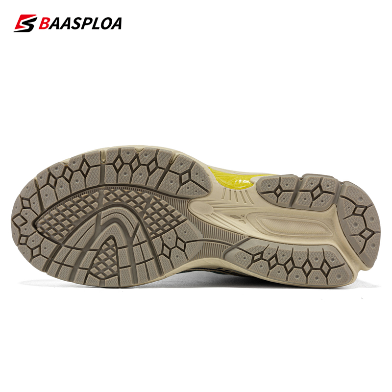 Baasploa Men Running Shoes Casual Sneakers Mesh Breathable Sport Shoes for Men Tenis Lightweight Walking Sneakers Non-Slip