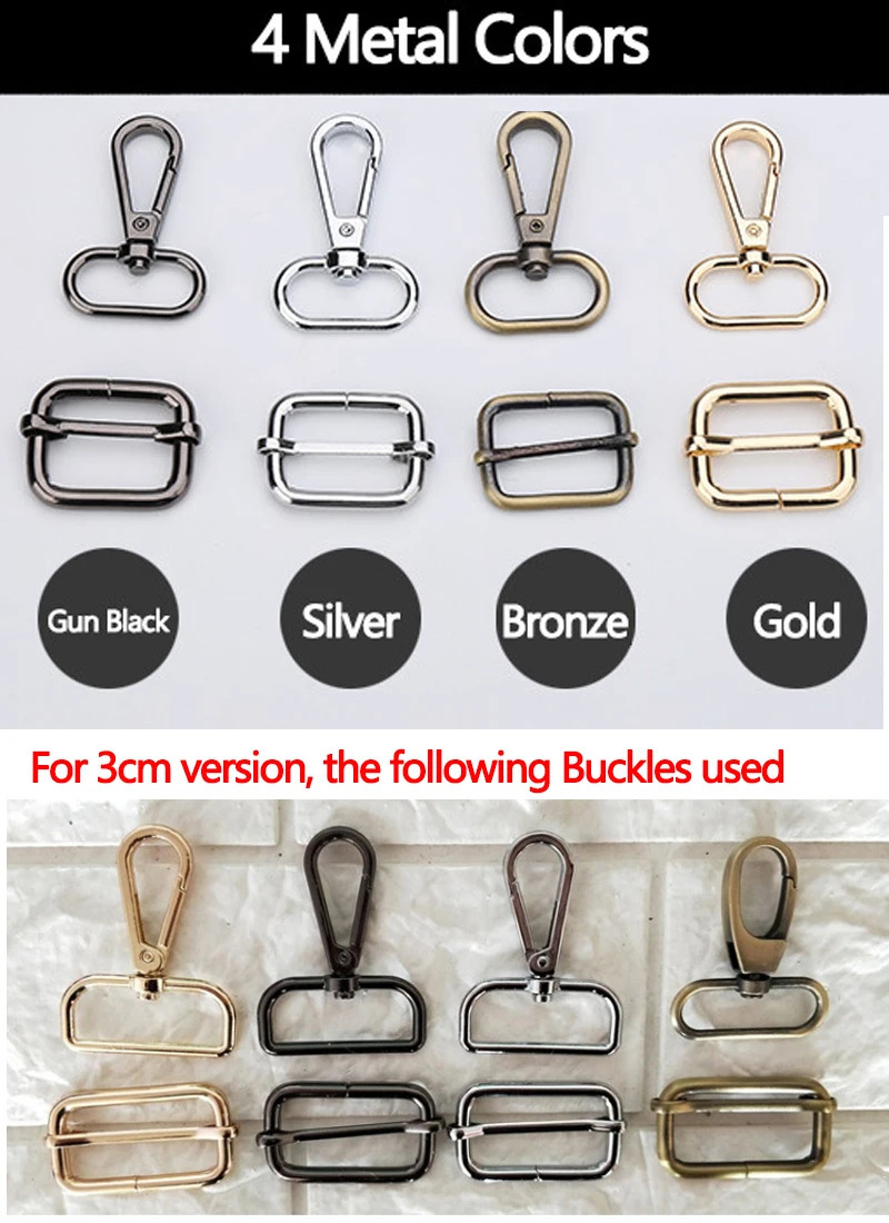 Patent black bag strap adjustable to replace PU leather shoulder strap handbag strap wallet 4 metal colors 241105