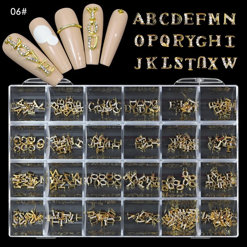 Metal Alloy Nail Art Rhinestones 3D Punk Nail Art Rivet Accessories Set DIY Nail Charms Cartoon DIY Nail Decoration 241225